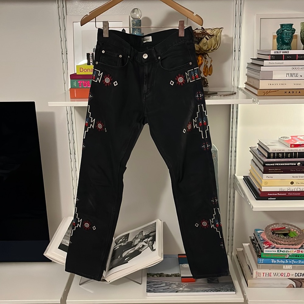 Rare Navajo Embroidered Isabel Marant Slim Jeans